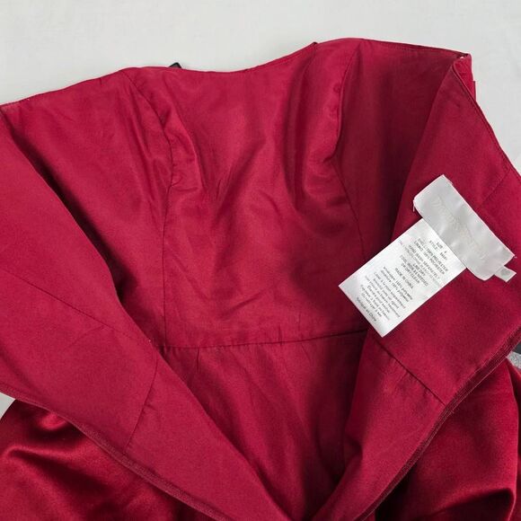 David’s Bridal Red Strapless Bubble Dress Size 6 - Picture 12 of 13